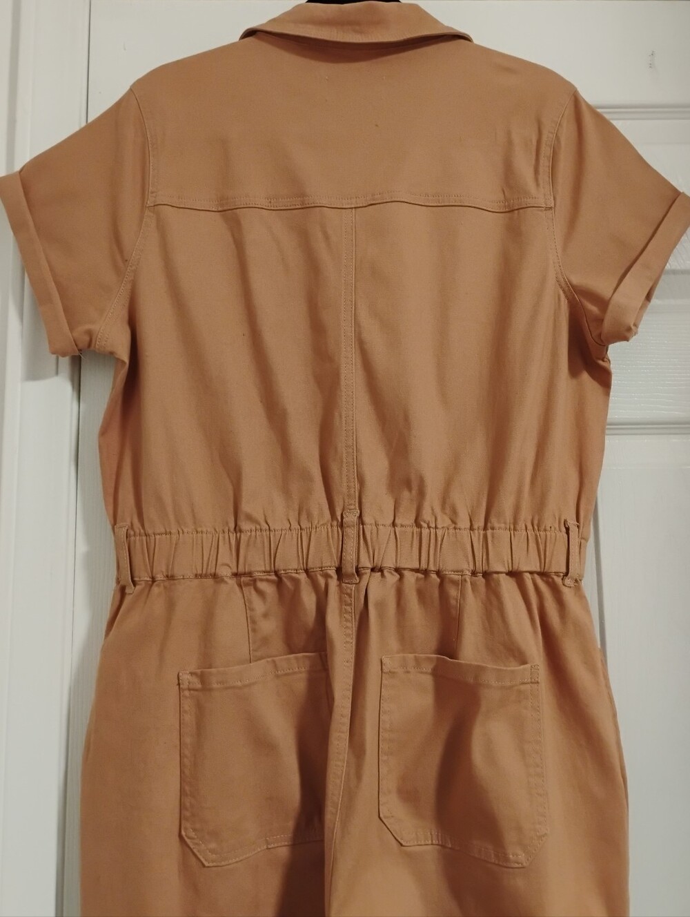 Regeneration By Celebrity Pink Women's Button Down Jumpsuit in Pink Salmon Sz. L - Picture 3 of 12